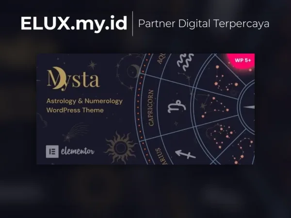 Tampilan Mysta Astrology Numerology Wordpress Theme