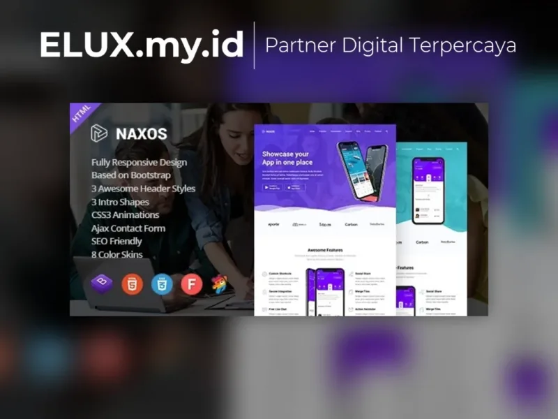 Naxos App Landing Page Wordpress Theme Foto Asli Naxos App Landing Page Wordpress Theme
