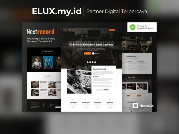 Jual Nextrecord Recording Sound Studio Elementor Template Kit Lifetime
