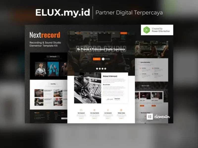 Nextrecord Recording Sound Studio Elementor Jual Nextrecord Recording Sound Studio Elementor Template Kit Lifetime