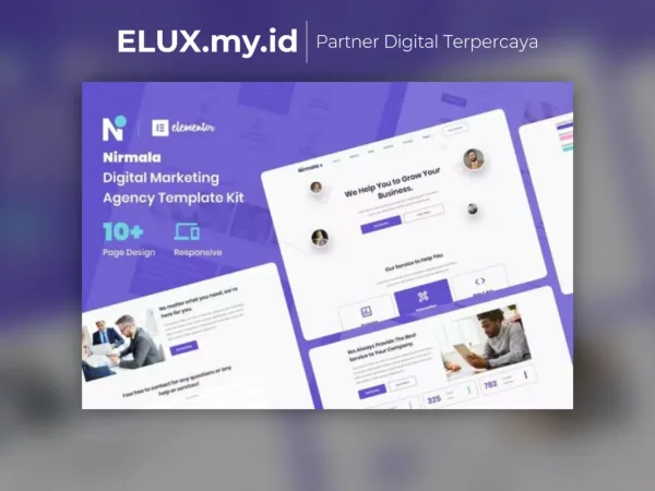 Tampilan Nirmala Digital Marketing Agency Elementor Template Kit Lifetime