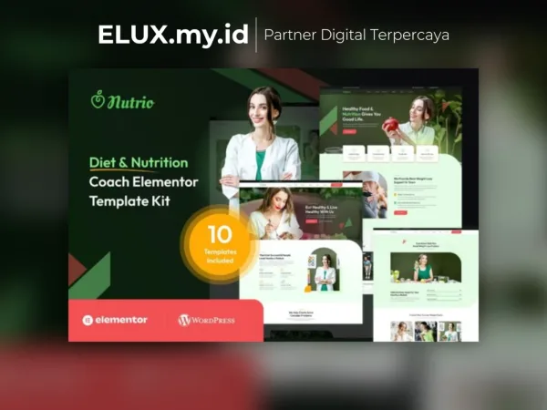 Tampilan Nutrio Diet Nutrition Coach Template Kit Lifetime Unlimited Domain