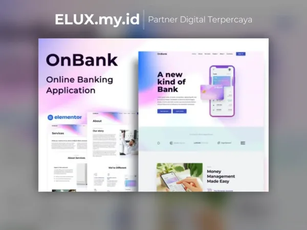 Foto Asli Onbank Online Banking Money Transfers Elementor Kit Lifetime