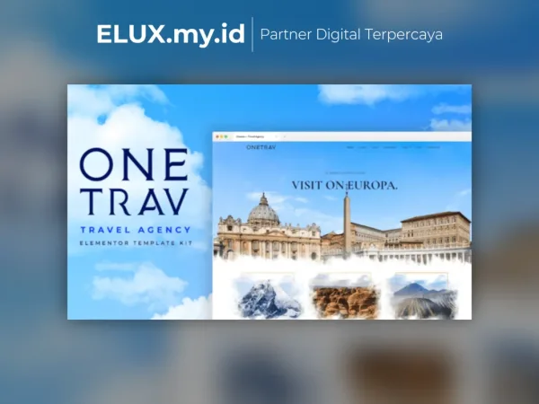 Jual Onetrav Travel Agency Elementor Template Kit Lifetime Unlimited Domain