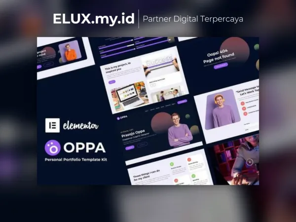 Foto Asli Oppa Personal Portfolio Elementor Template Kit Lifetime Unlimited
