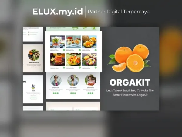 Foto Asli Orgakit Organic Farm Elementor Template Kit Lifetime Unlimited Domain