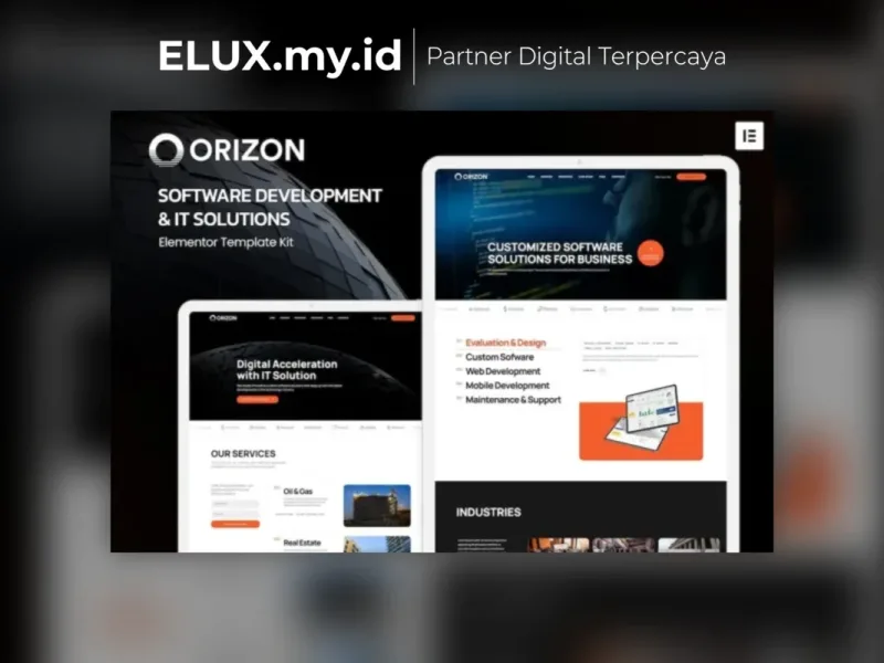 Orizon Software Development It Solutions Lisensi Resmi Orizon Software Development It Solutions Elementor Template Kit