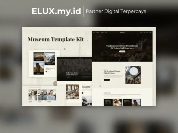 Lisensi Resmi Ozeum Modern Art Gallery Museum Elementor Template Kit Lifetime