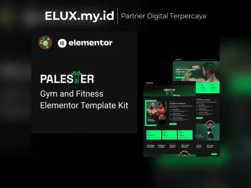 Jual Palester Gym Fitness Elementor Template Kit Lifetime Unlimited Domain