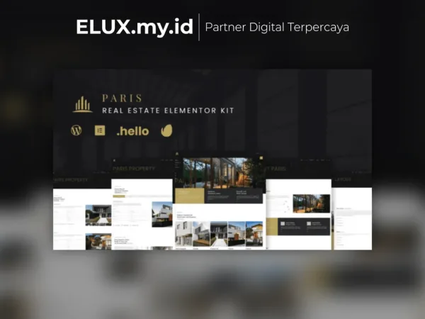 Detail Produk Paris Real Estate Elementor Template Kit Lifetime Unlimited Domain