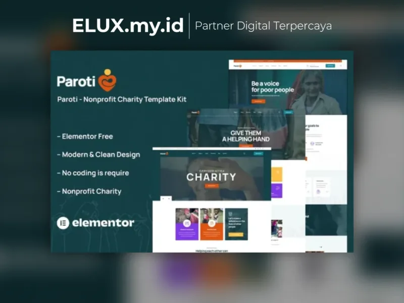 Paroti Non Profit Charity Elementor Template Kit Lisensi Resmi Paroti Non Profit Charity Elementor Template Kit Lifetime