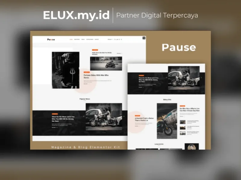 Pause Blog Magazine Elementor Template Kit Jual Pause Blog Magazine Elementor Template Kit Lifetime Unlimited Domain