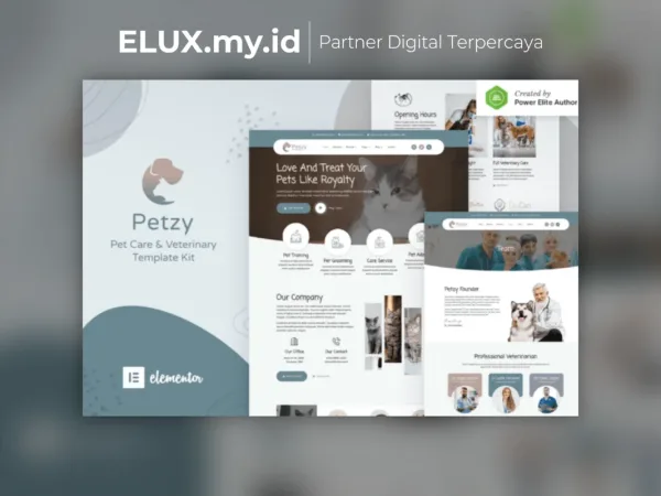 Tampilan Petzy Pet Care Veterinary Elementor Template Kit Lifetime Unlimited