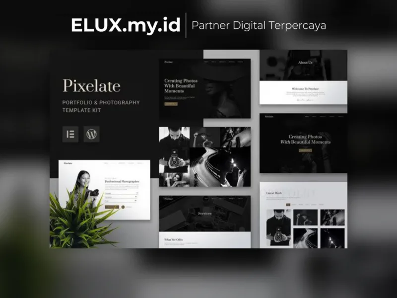 Pixelate Portfolio Photography Elementor Template Jual Pixelate Portfolio Photography Elementor Template Kit Lifetime Unlimited