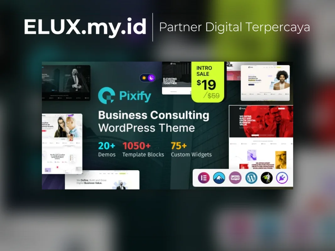 Marketplace Theme, Plugin & Template WordPress Premium Detail Produk Pixify Business Consulting WordPress Theme