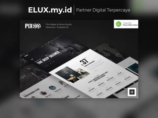 Jual Pixoo Film Maker Movie Studio Elementor Template Kit Lifetime Unlimited