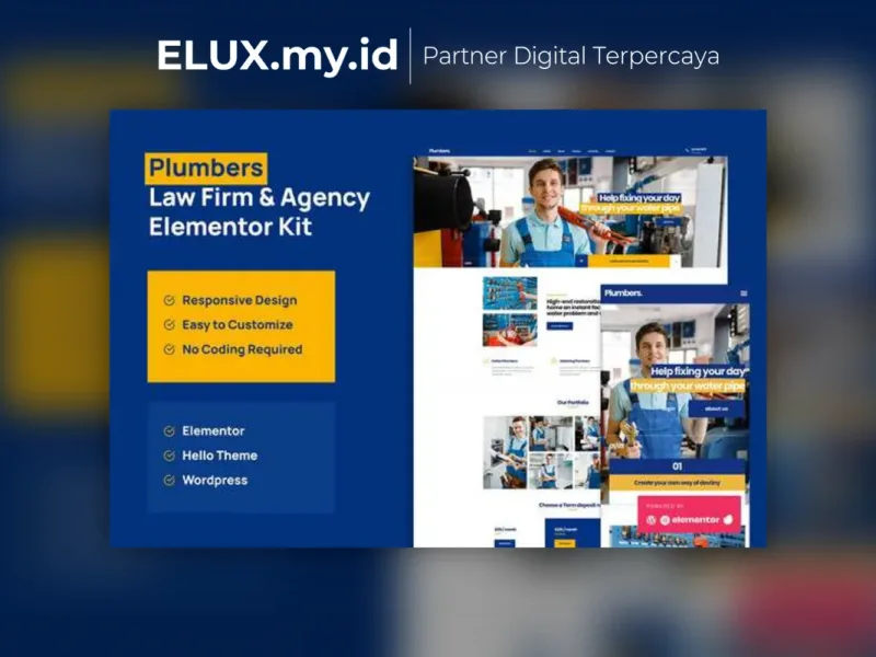 Plumber Company Business Elementor Pro Template Detail Produk Plumber Company Business Elementor Pro Template Kit Lifetime