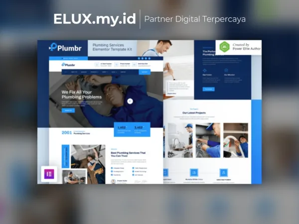 Lisensi Resmi Plumbr Plumbing Services Elementor Template Kit Lifetime