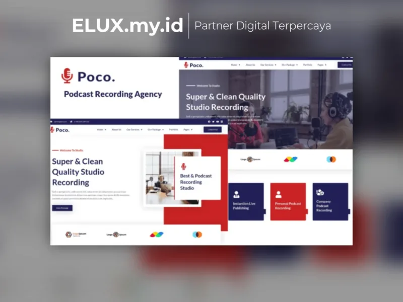 Poco Podcast Recording Studio Services Elementor Tampilan Poco Podcast Recording Studio Services Elementor Template Kit Lifetime