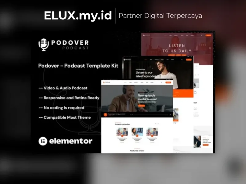 Podover Podcast Elementor Template Kit Lifetime Tampilan Podover Podcast Elementor Template Kit Lifetime Unlimited Domain