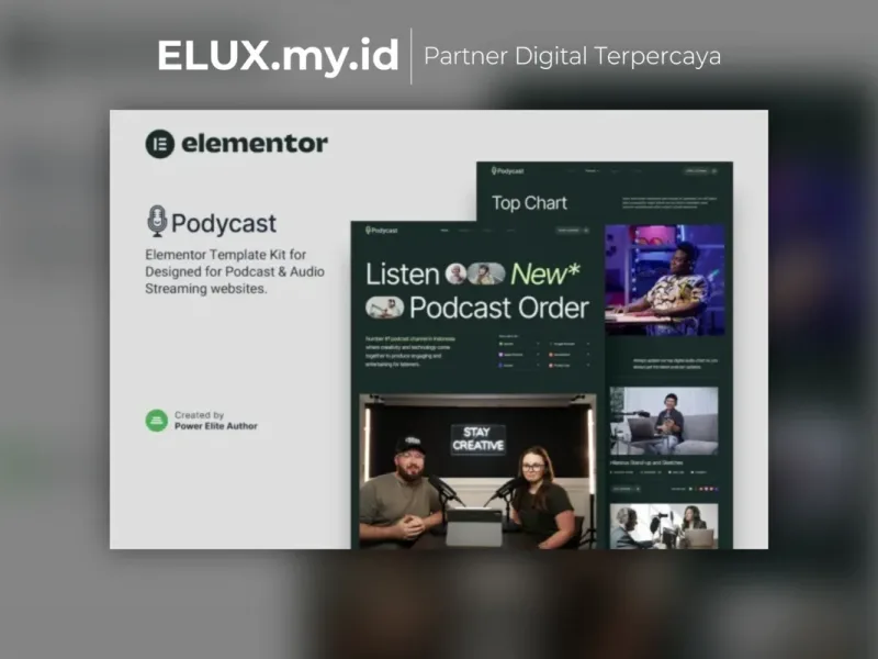Podycast Podcast Audio Streaming Elementor Lisensi Resmi Podycast Podcast Audio Streaming Elementor Template Kit Lifetime