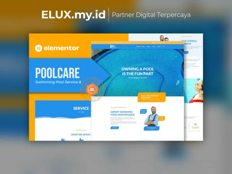 Poolcare Swimming Pool Service Maintenance Jual Poolcare Swimming Pool Service Maintenance Elementor Template Kit Lifetime