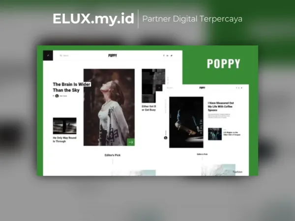 Detail Produk Poppy Blog Magazine Elementor Template Kit Lifetime Unlimited