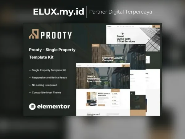 Lisensi Resmi Prooty Single Property Elementor Template Kit Lifetime Unlimited
