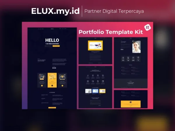 Detail Produk Propus Web Designer Portfolio Elementor Template Kit Lifetime