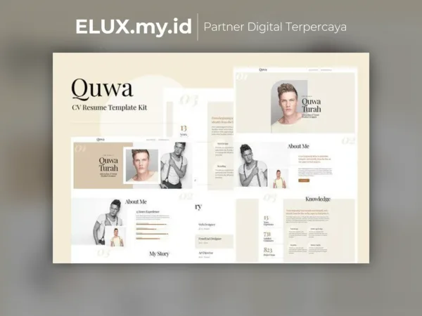 Jual Quwa Cv Resume Template Kit Lifetime Unlimited Domain