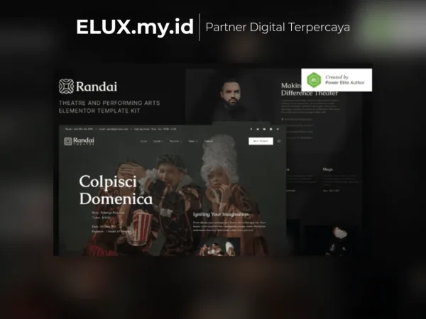 Tampilan Randai Theater Entertainment Performing Arts Elementor Template Kit