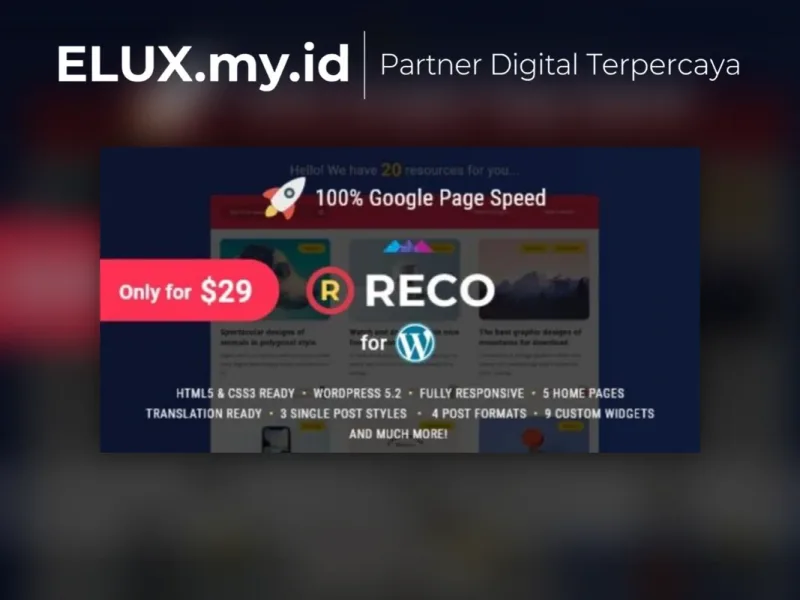 Reco Minimal Wordpress Theme For Freebies Detail Produk Reco Minimal Wordpress Theme For Freebies