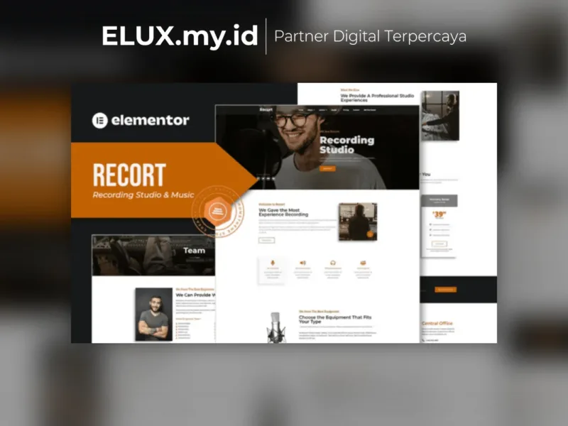 Recort Recording Studio Elementor Template Kit Lisensi Resmi Recort Recording Studio Elementor Template Kit Lifetime Unlimited