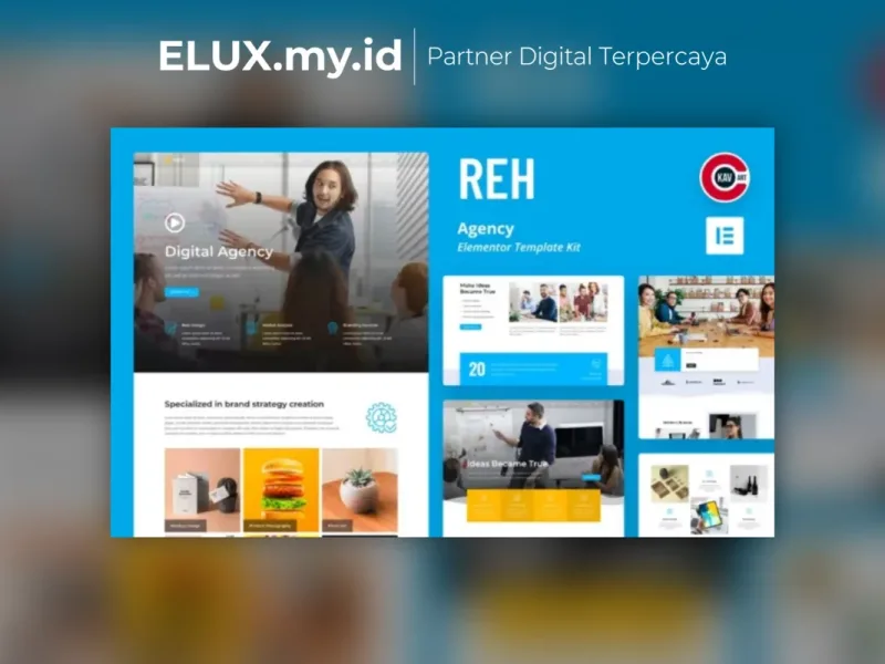 Foto Asli Reh Agency Elementor Template Kit Lifetime Unlimited Domain