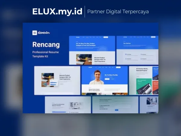 Foto Asli Rencang Cv Portfolio Elementor Template Kit Lifetime Unlimited Domain