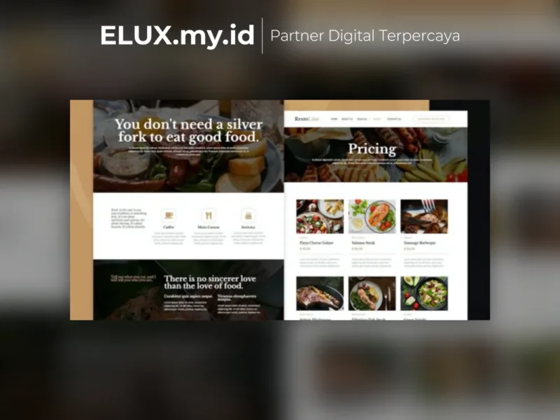Foto Asli Restoline Restaurant Elementor Template Kit Lifetime Unlimited Domain