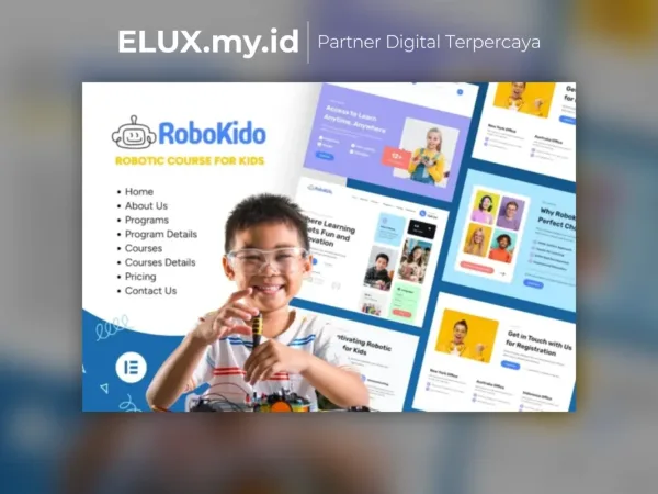 Foto Asli Robokido Online Learning Courses For Kids Elementor Template Kit