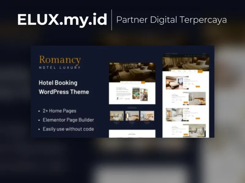 Lisensi Resmi Romancy Hotel Booking Wordpress Theme