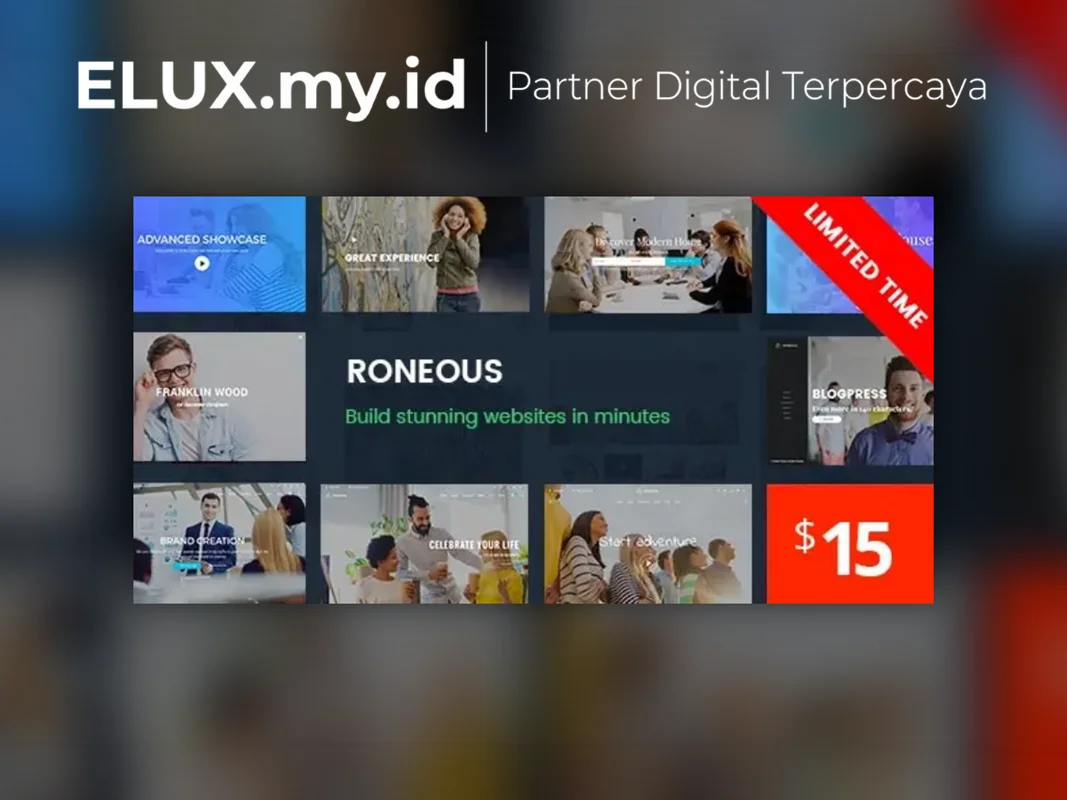 Marketplace Theme, Plugin & Template WordPress Premium Lisensi Resmi Roneous Creative Multi Purpose WordPress Theme