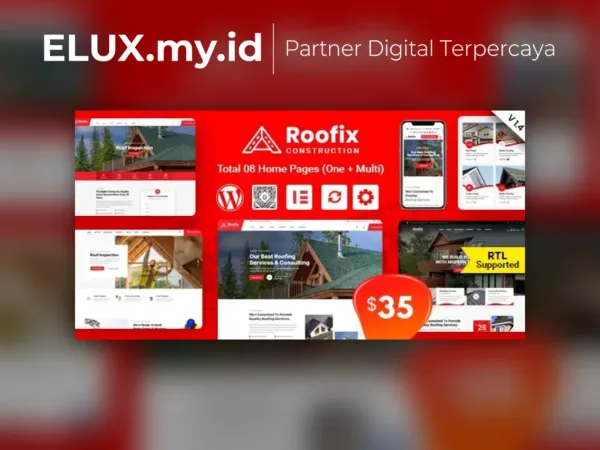 Jual Roofix Roofing Services Wordpress Theme