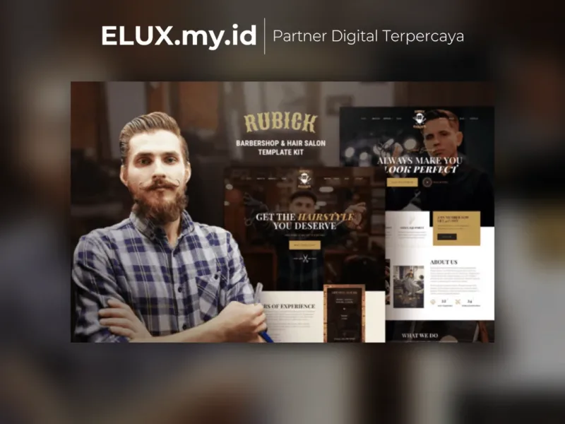 Rubick Barbershop Hair Salon Elementor Template Lisensi Resmi Rubick Barbershop Hair Salon Elementor Template Kit Lifetime