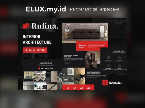 Foto Asli Rufina Interior Architecture Elementor Template Kit Lifetime