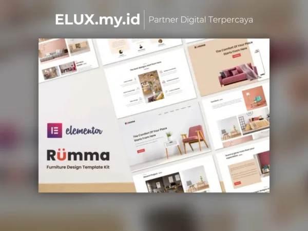 Lisensi Resmi Rumma Furniture Interior Elementor Template Kit Lifetime