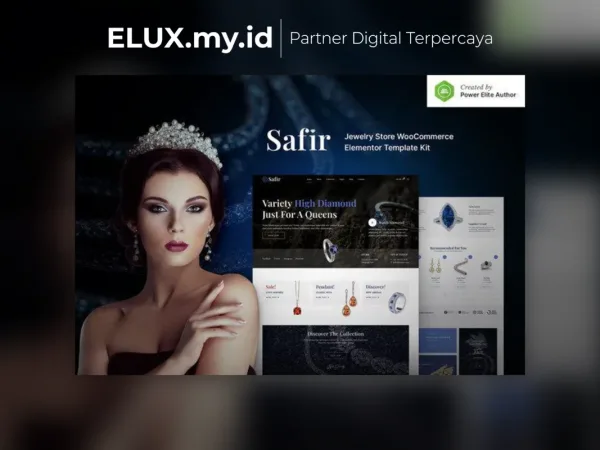 Detail Produk Safir Jewelry Store Woocommerce Elementor Template Kit Lifetime