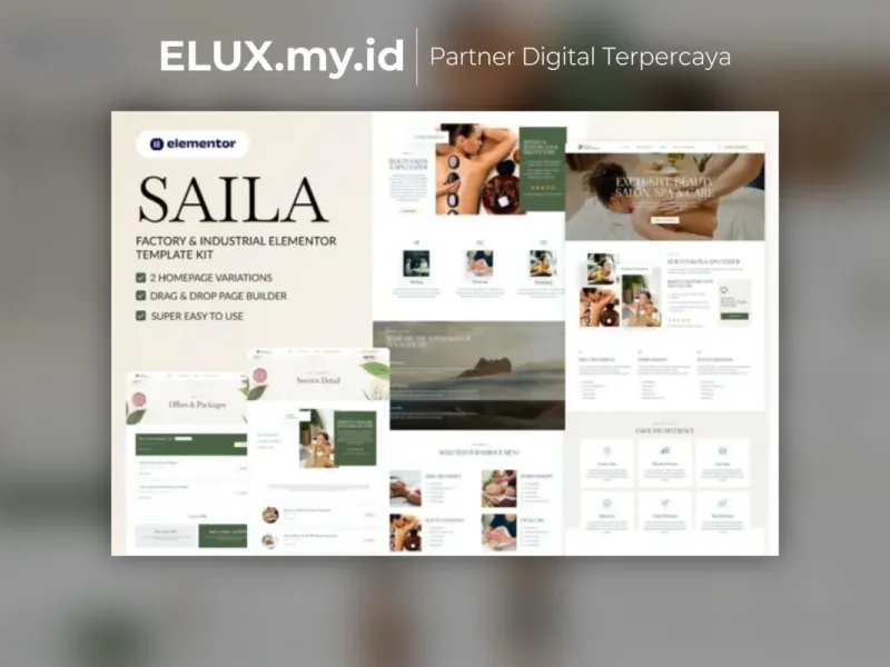 Saila Spa Massage Salon Beauty Elementor Template Jual Saila Spa Massage Salon Beauty Elementor Template Kit Lifetime Unlimited
