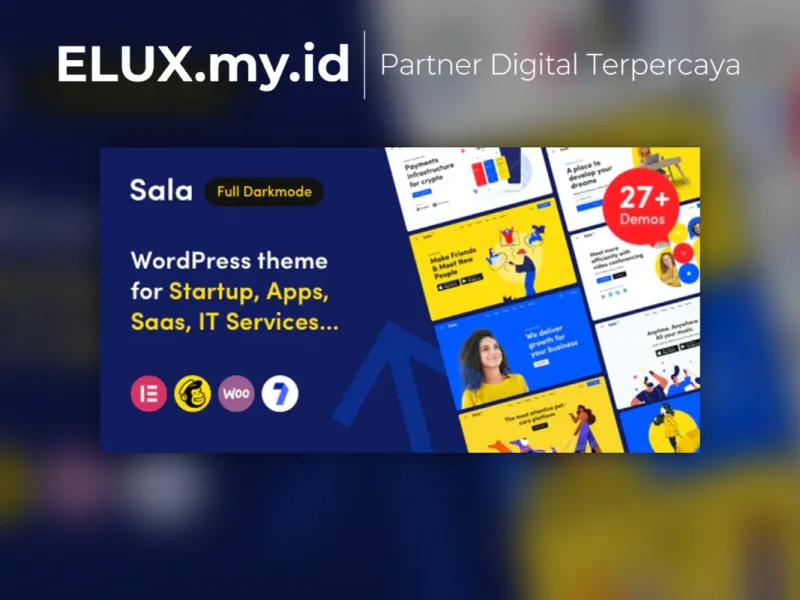 Lisensi Resmi Sala Startup Saas Wordpress Theme
