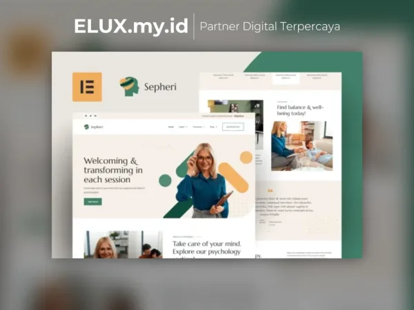 Lisensi Resmi Sepheri Psychologist Elementor Pro Template Kit Lifetime