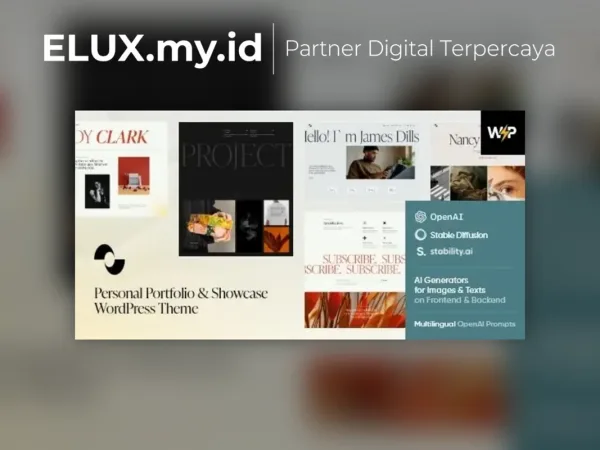 Tampilan Showmax Personal Portfolio Showcase Wordpress Theme