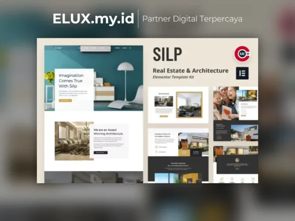 Tampilan Silp Real Estate Architecture Template Kit Lifetime Unlimited Domain