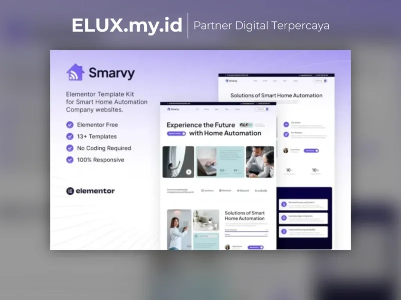 Smarvy Smart Home Automation Company Elementor Tampilan Smarvy Smart Home Automation Company Elementor Template Kit Lifetime